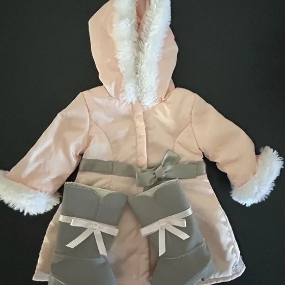 American Girl Doll with Brown Hair and Blue Dress - Picture 4 of 6